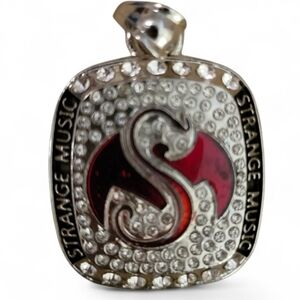 Strange Music Silver and Red Pendant